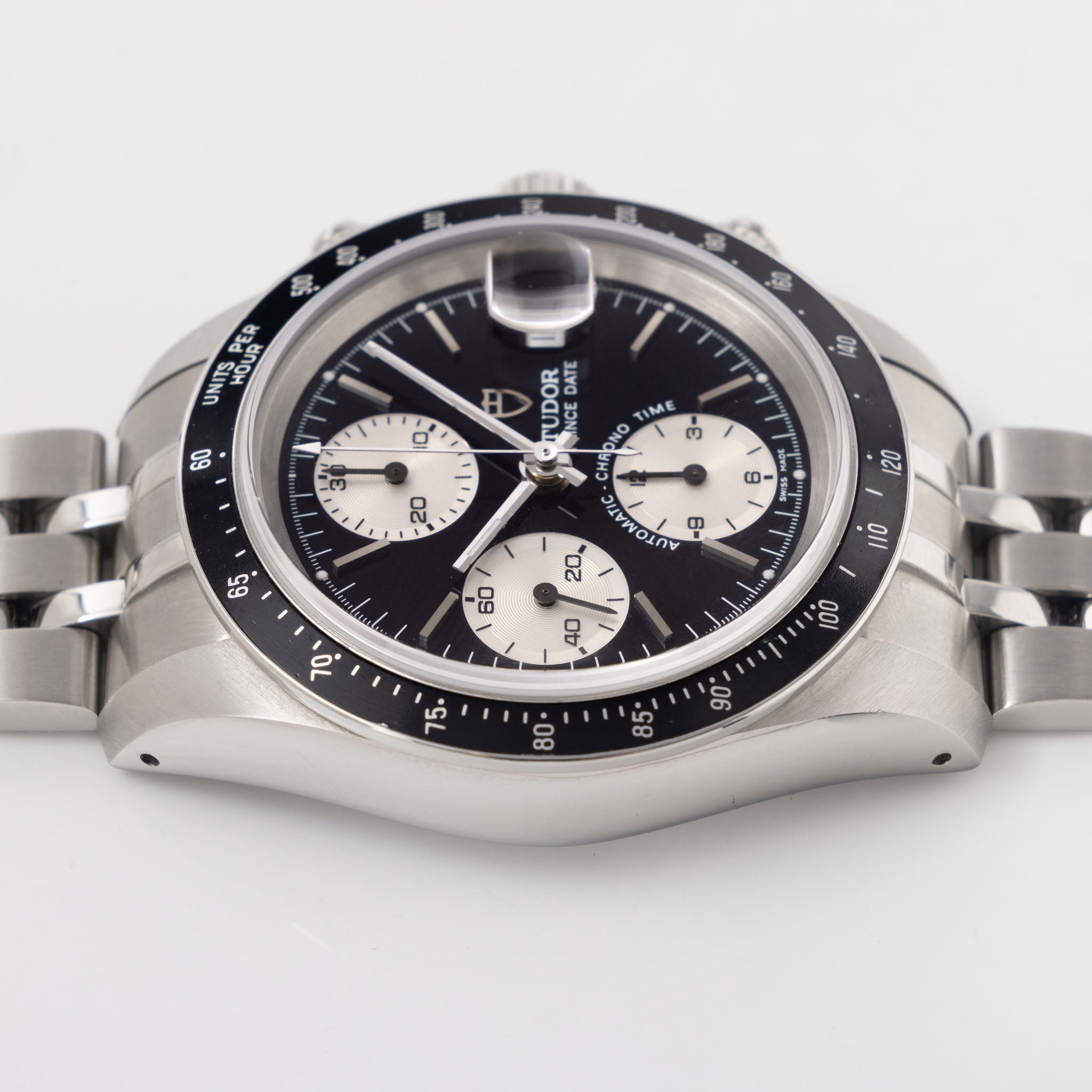 Tudor Prince Date "Small block" Chronograph Black Dial ref. 79260