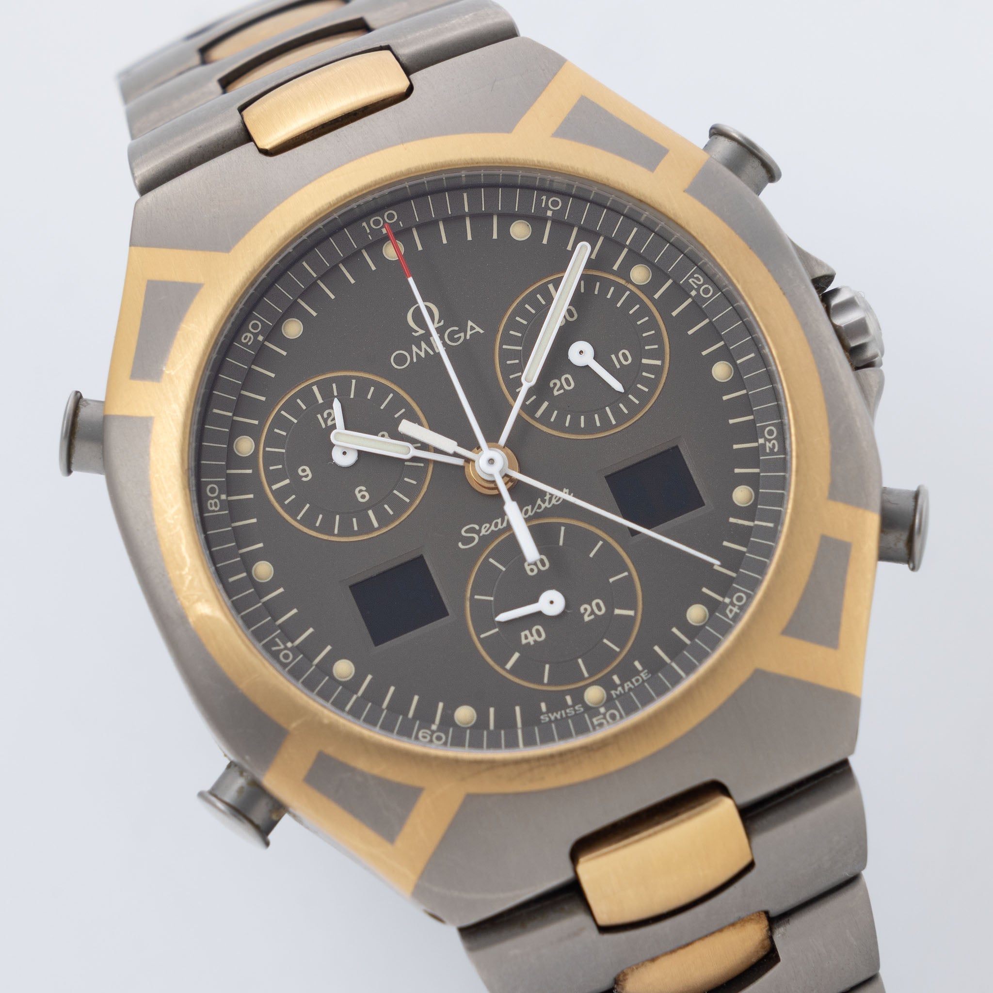 Omega Seamaster Polaris chronograph Olympic Games Limited Edition  in Titanium  and Gold ref 386.1232