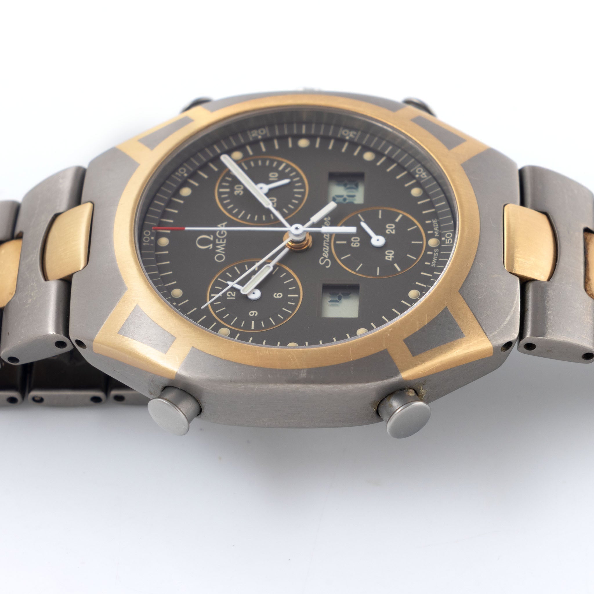 Omega Seamaster Polaris chronograph Olympic Games Limited Edition  in Titanium  and Gold ref 386.1232