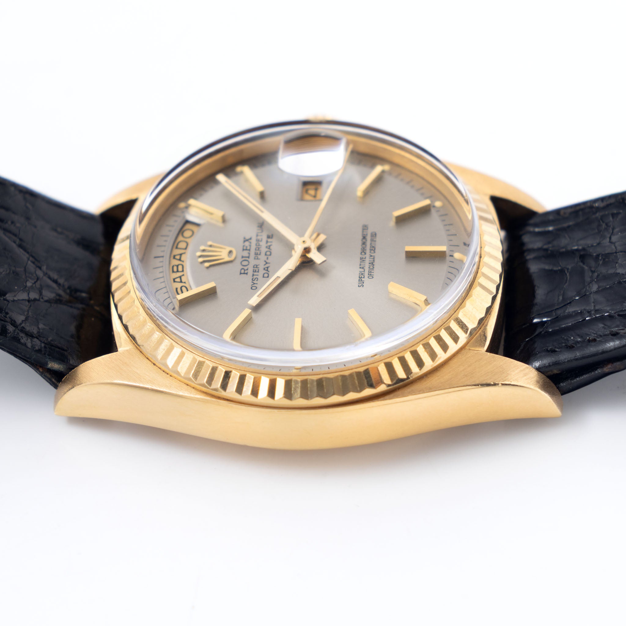 Rolex Day-Date 1803 Grey Soleil Dial in 18k Yellow Gold