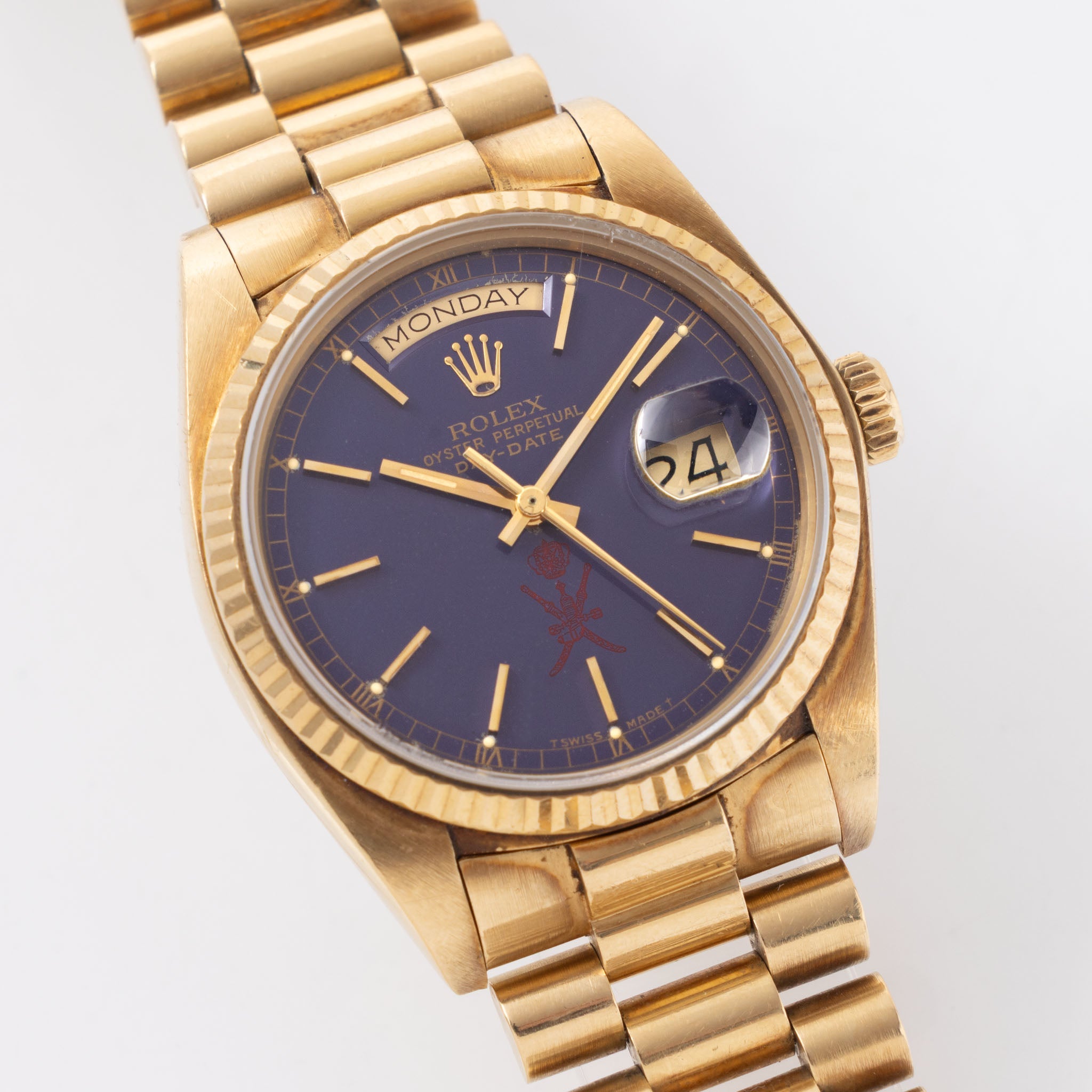 Rolex Day-Date 18038 Purple  Khanjar dial from original owner’s family with Provenance