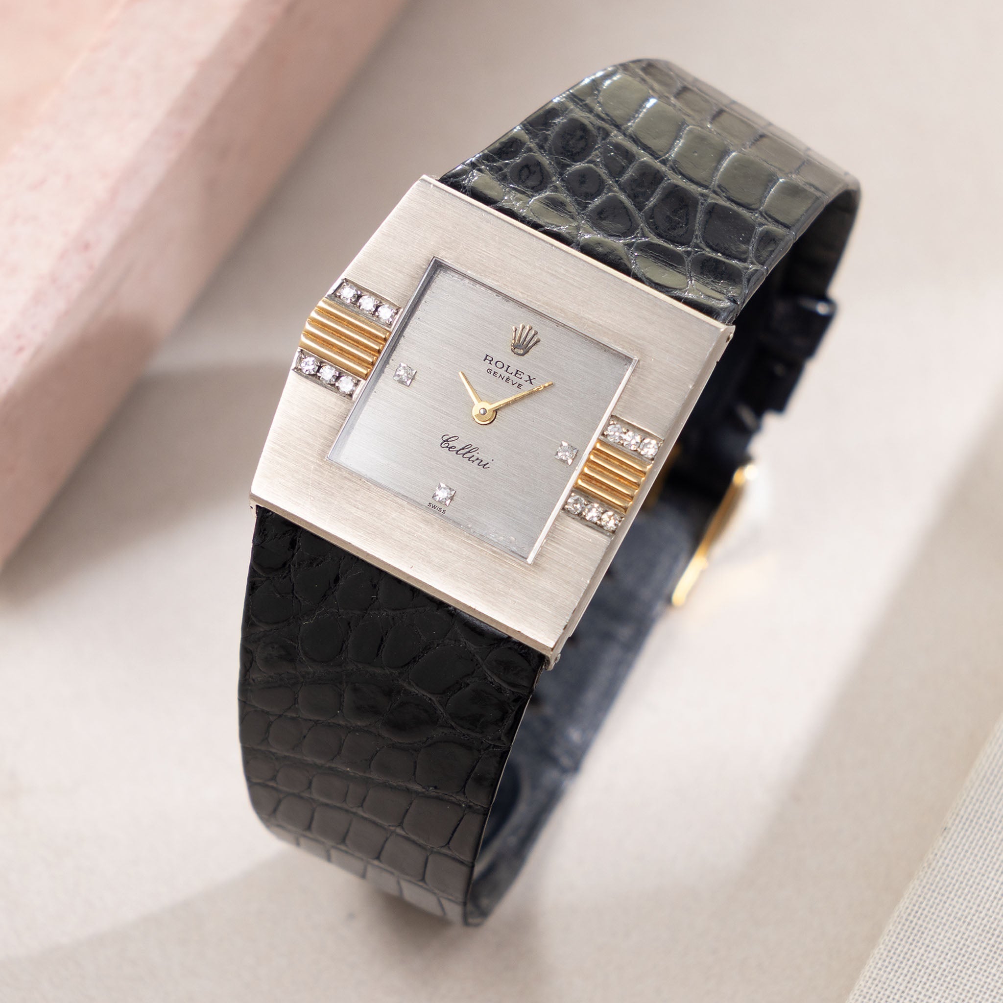 Rolex Cellini King Midas ref. 4143 Asymmetric in 18k White Gold 