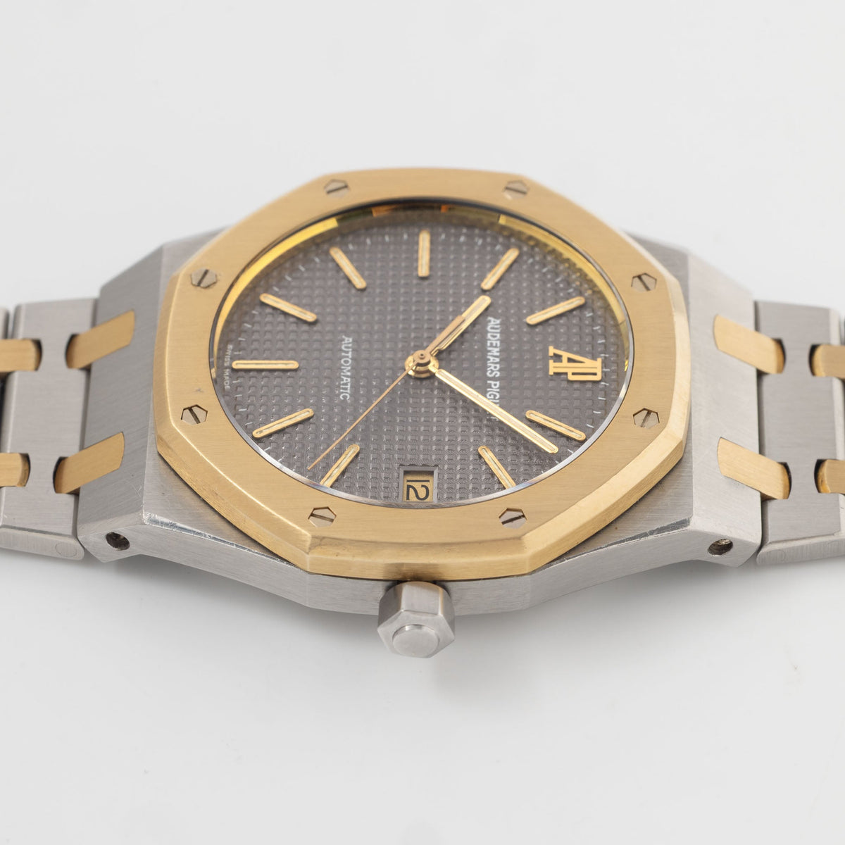 Audemars Piguet Royal Oak 14700SA Mini Jumbo Grey Dial in Steel and Yellow Gold