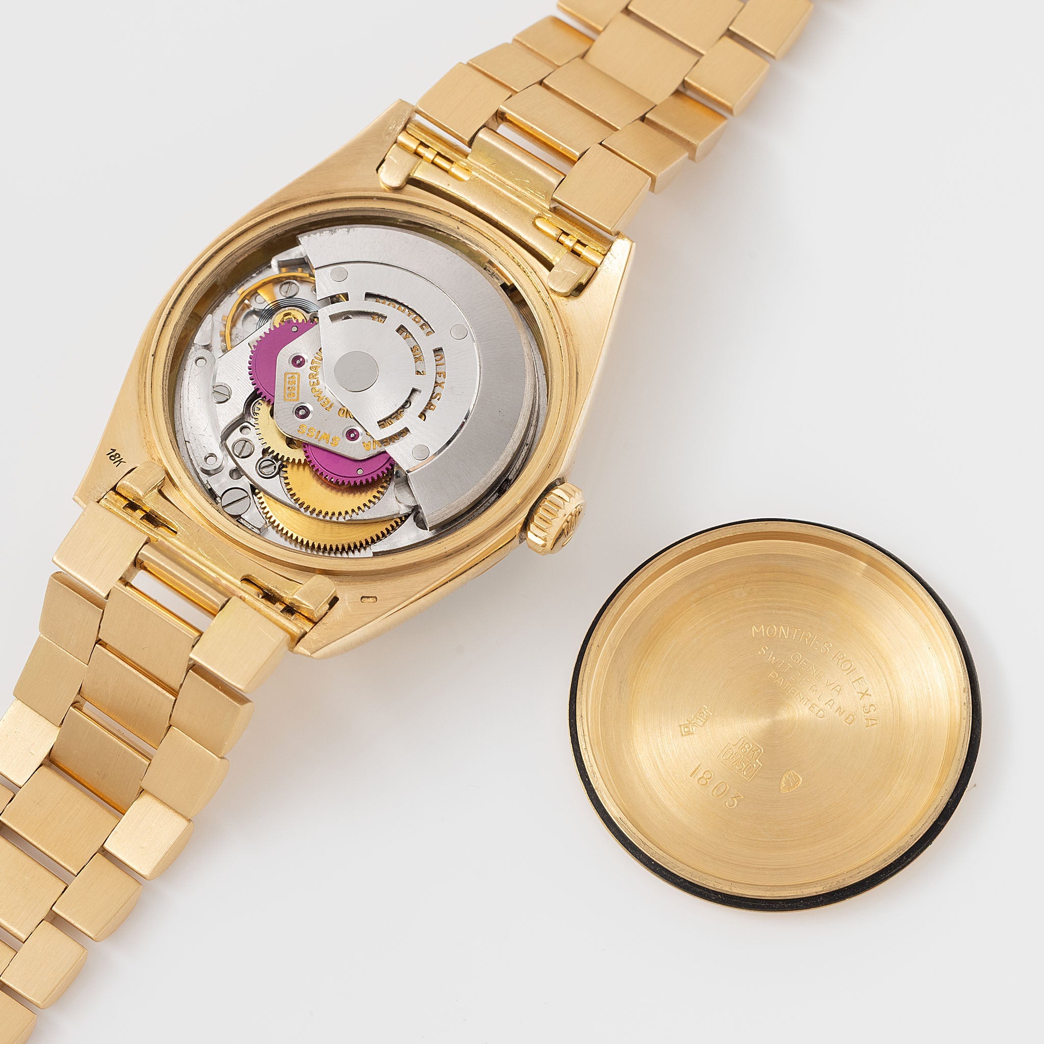 Rolex Day-Date 1803 Grey Dial with Original Box and Double Punched Paper in 18k Yellow Gold