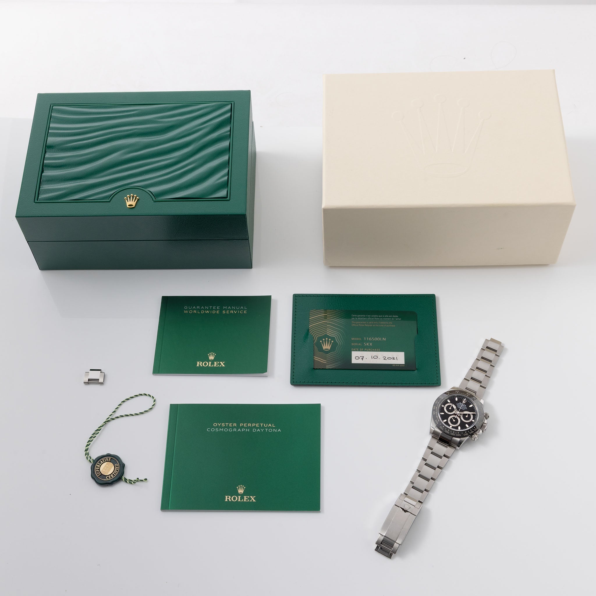 Rolex Cosmograph Daytona 116500LN Black Dial Full Set 2021