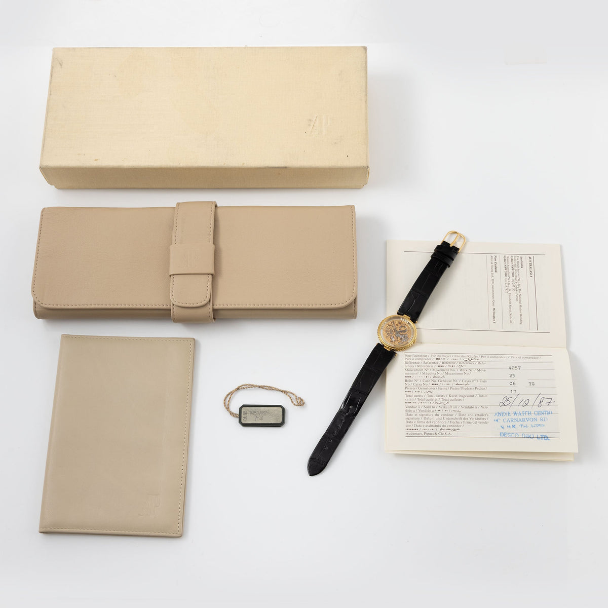 Audemars Piguet 4257/002BA Skeleton Dress Watch in 18k Yellow Gold  with Box and Original Guarantee Booklet