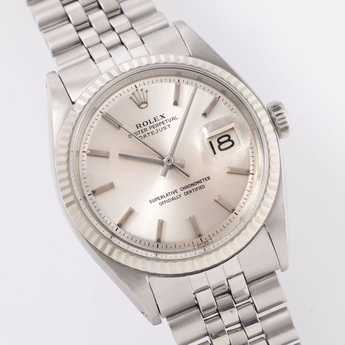 Rolex Datejust Ref. 1601 - Silver Soleil No-Lume Dial