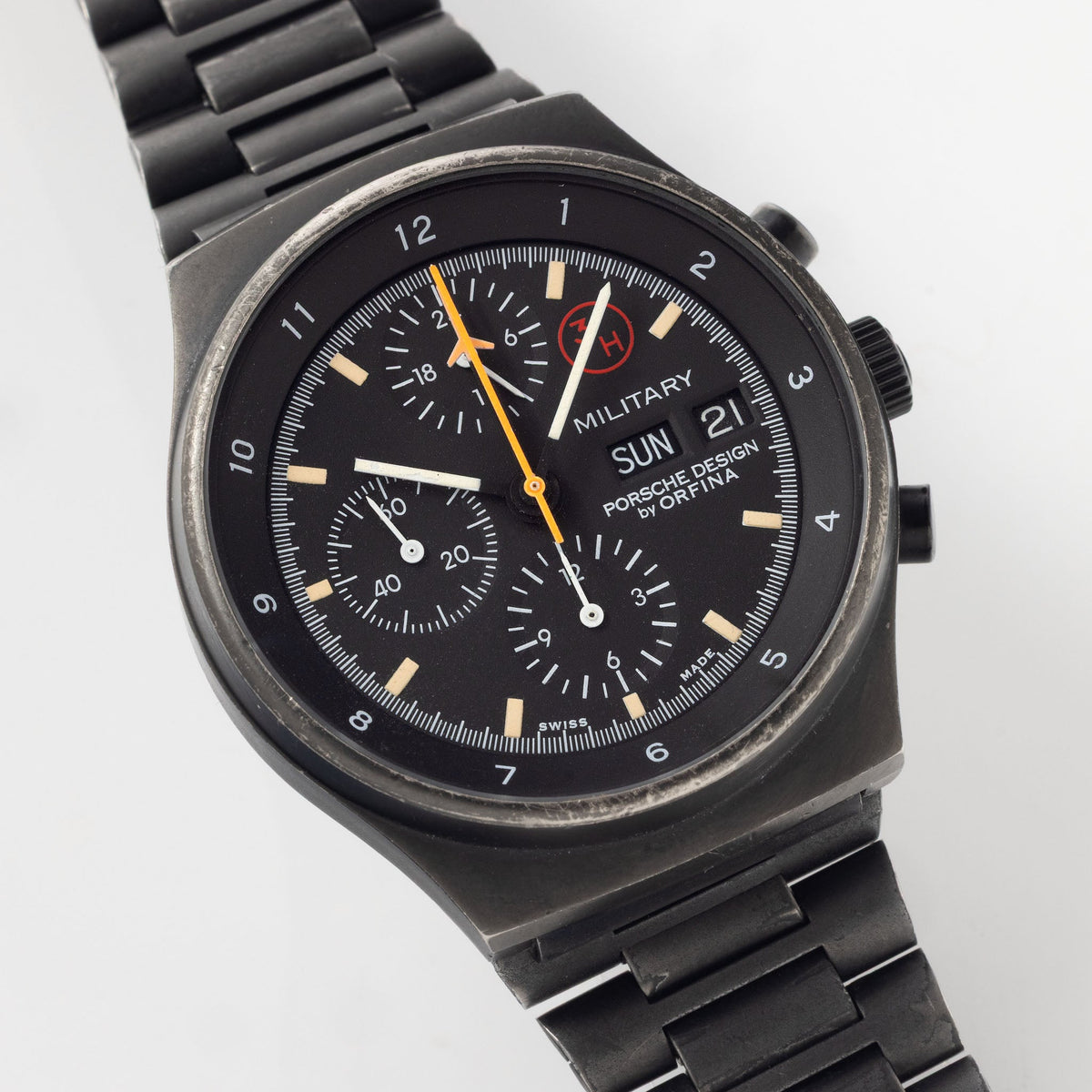 Porsche Design by Orfina Chrono 1 Military 3H Dial Black PVD-Case ref. 7177