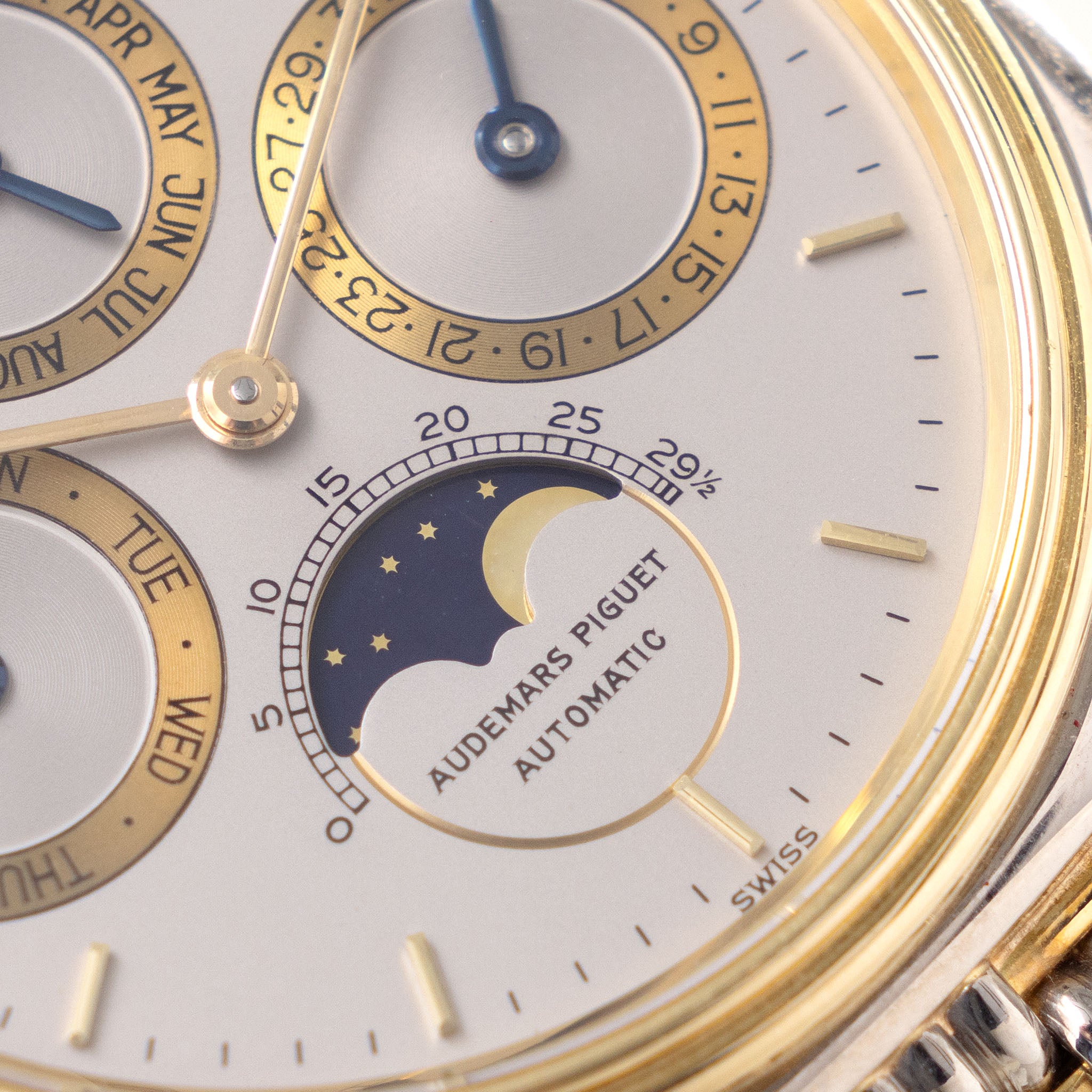 Audemars Piguet Quantieme Perpetual Calendar Yellow and White Gold Octagonal Case with Archive Extract Ref 5557CAAudemars Piguet Quantieme Perpetual Calendar Yellow and White Gold Octagonal Case with Archive Extract Ref 5557CA