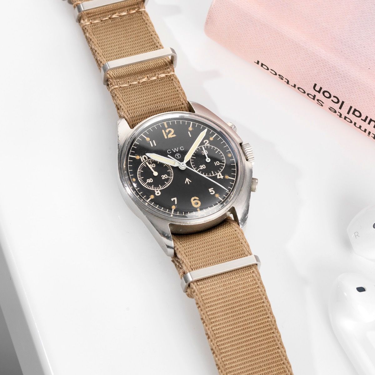 CWC military chronograph deluxe nylon Single Pass watch strap