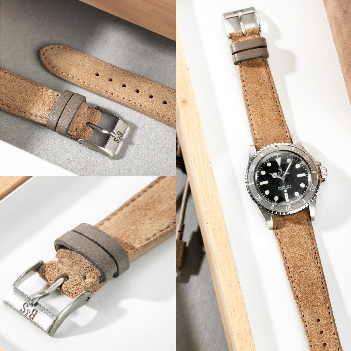 Refined Light Brown Suede Watch Strap