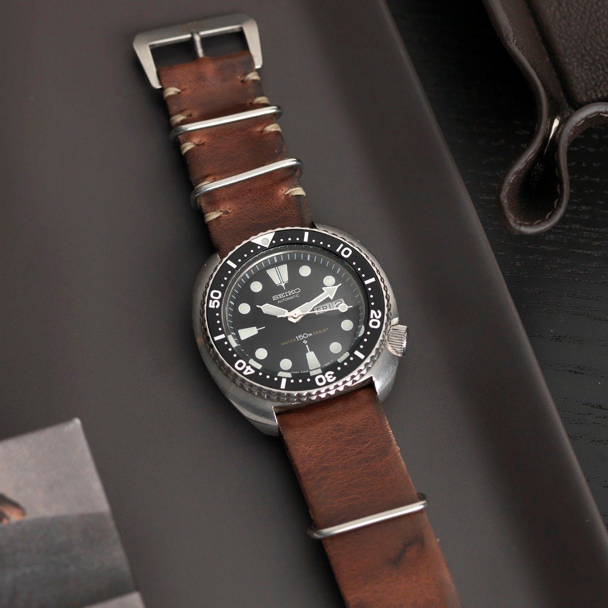 Seiko Siena Brown Single Pass Leather Watch Strap
