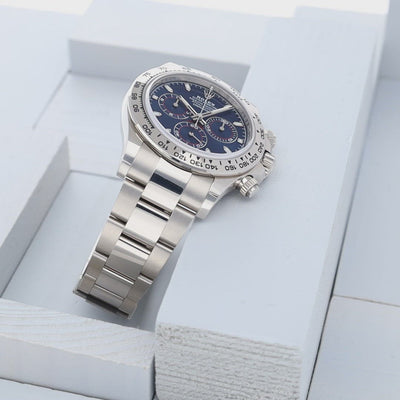 Rolex Daytona 116509 White Gold Blue Dial Full Set