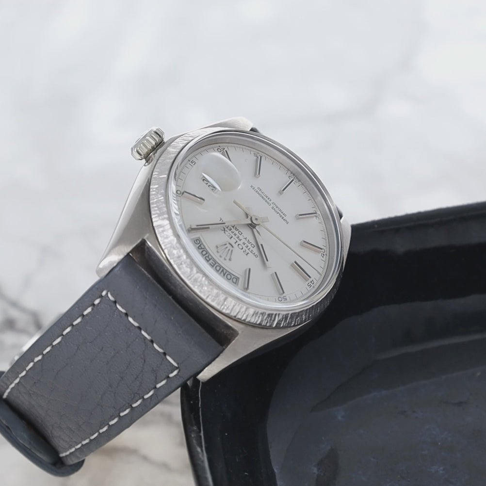 Rolex Day-date 1807 white gold Bark finish Dutch Day Disc