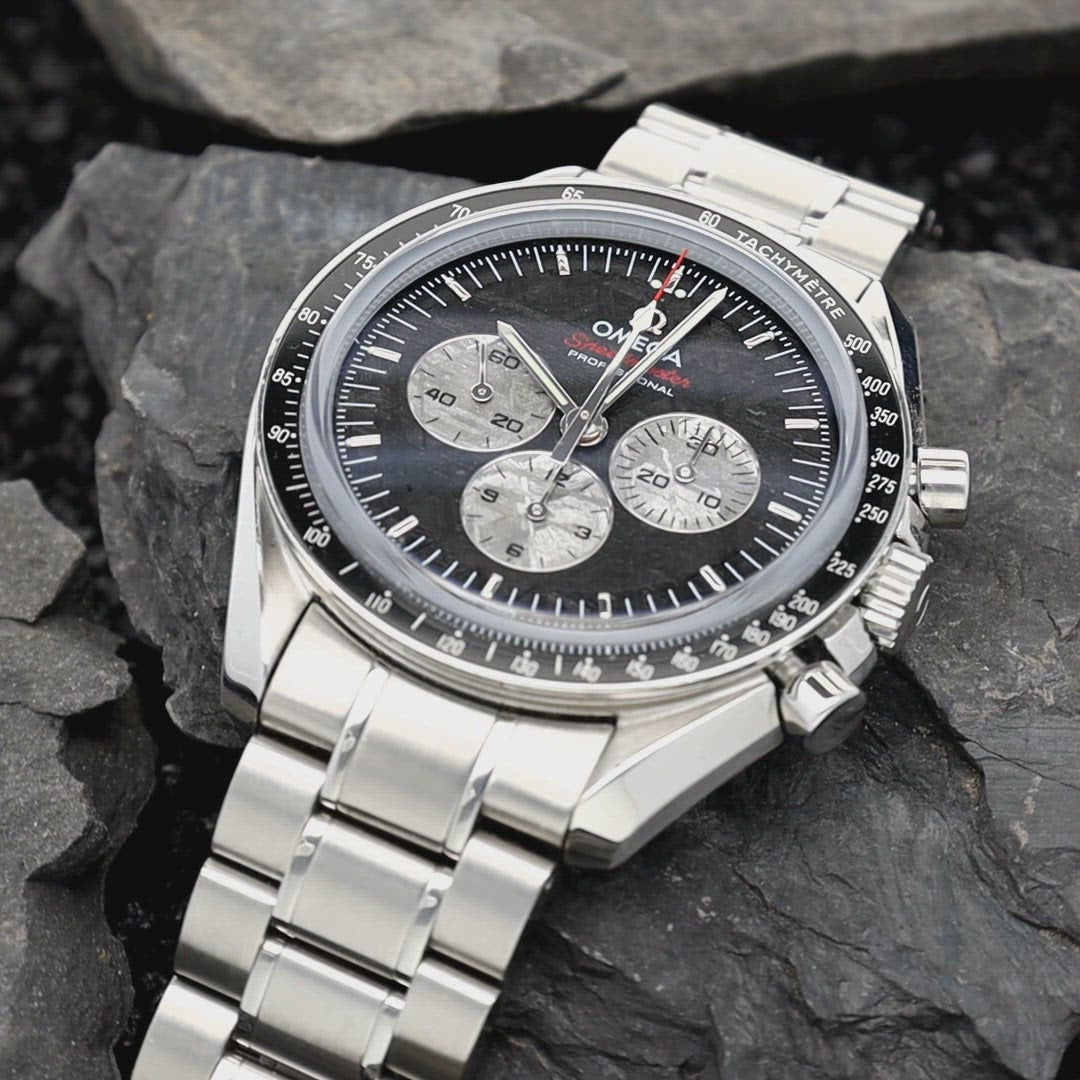 Omega Speedmaster Apollo Soyuz Anniversary Edition Meteorite Dial