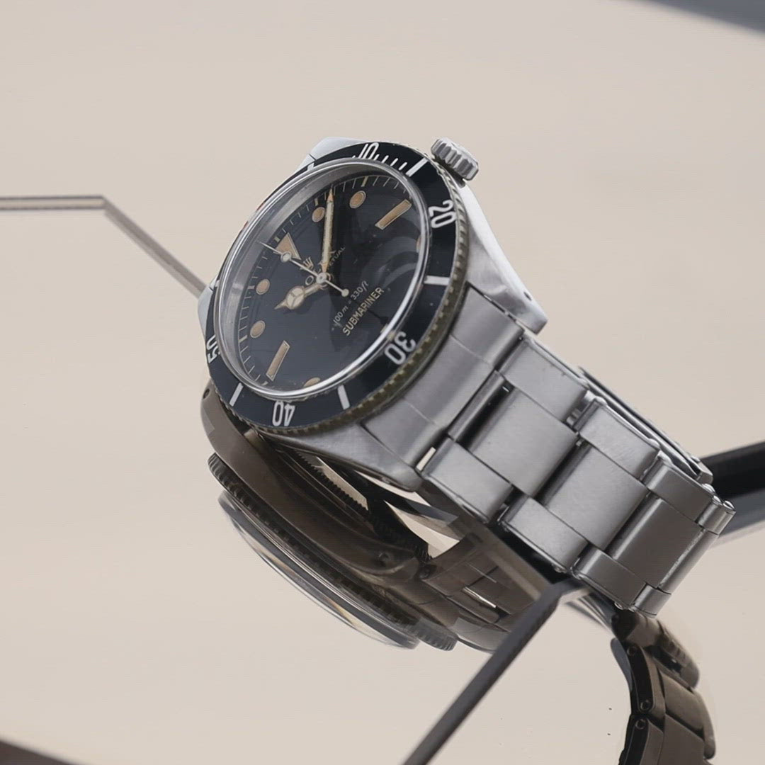 Rolex Submariner 6536-1 Gilt Dial Red Triangle Bezel Insert