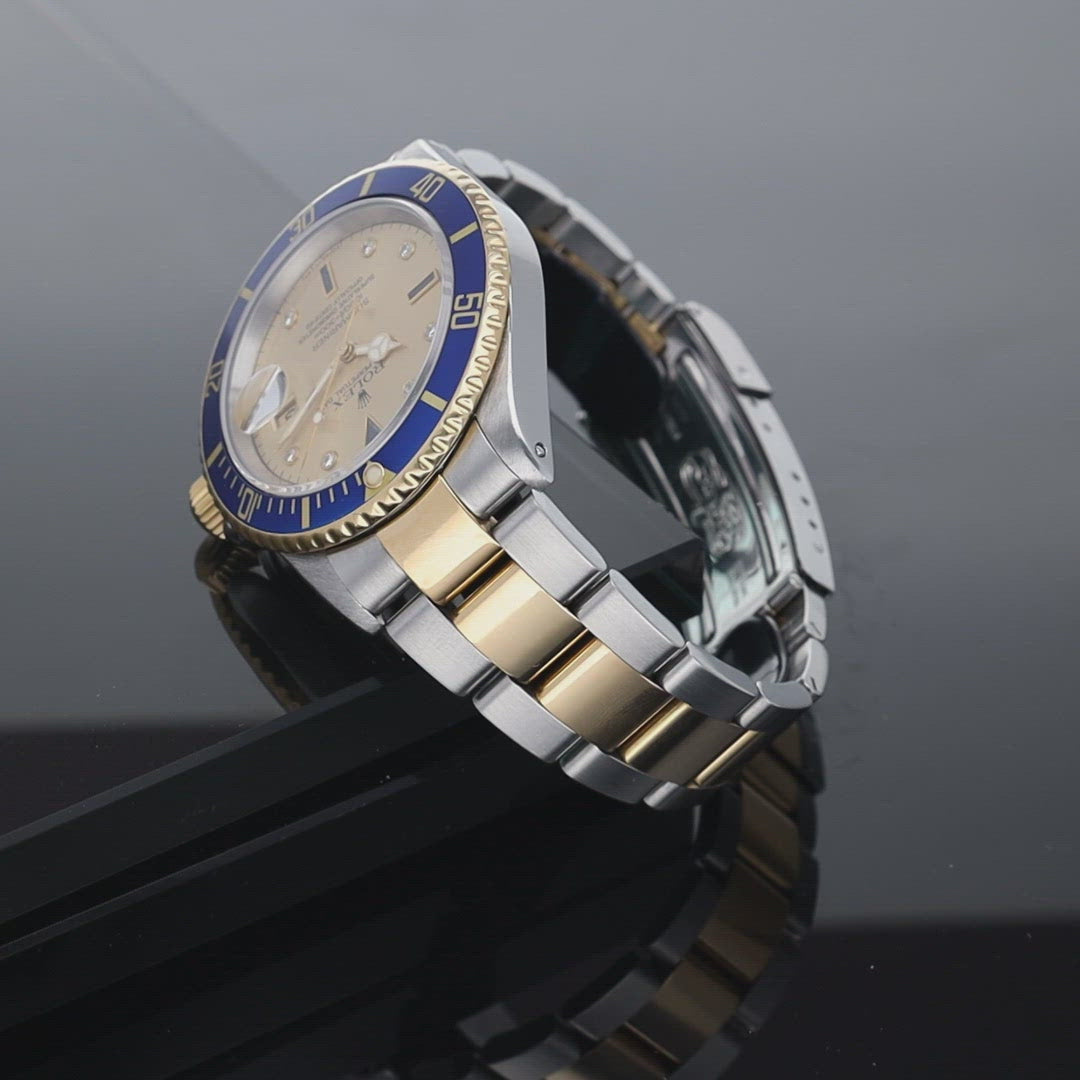 Rolex Submariner Date 16613 Blue Bezel Sultan Dial