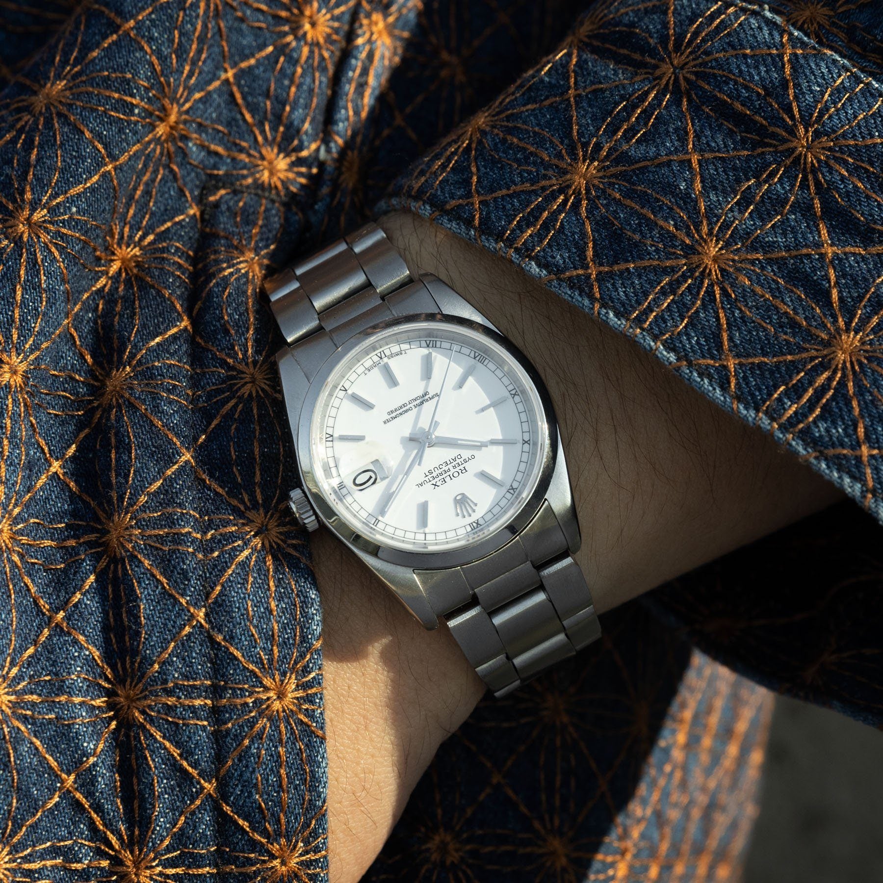 Rolex Datejust White Porcelain Dial Reference 16220 