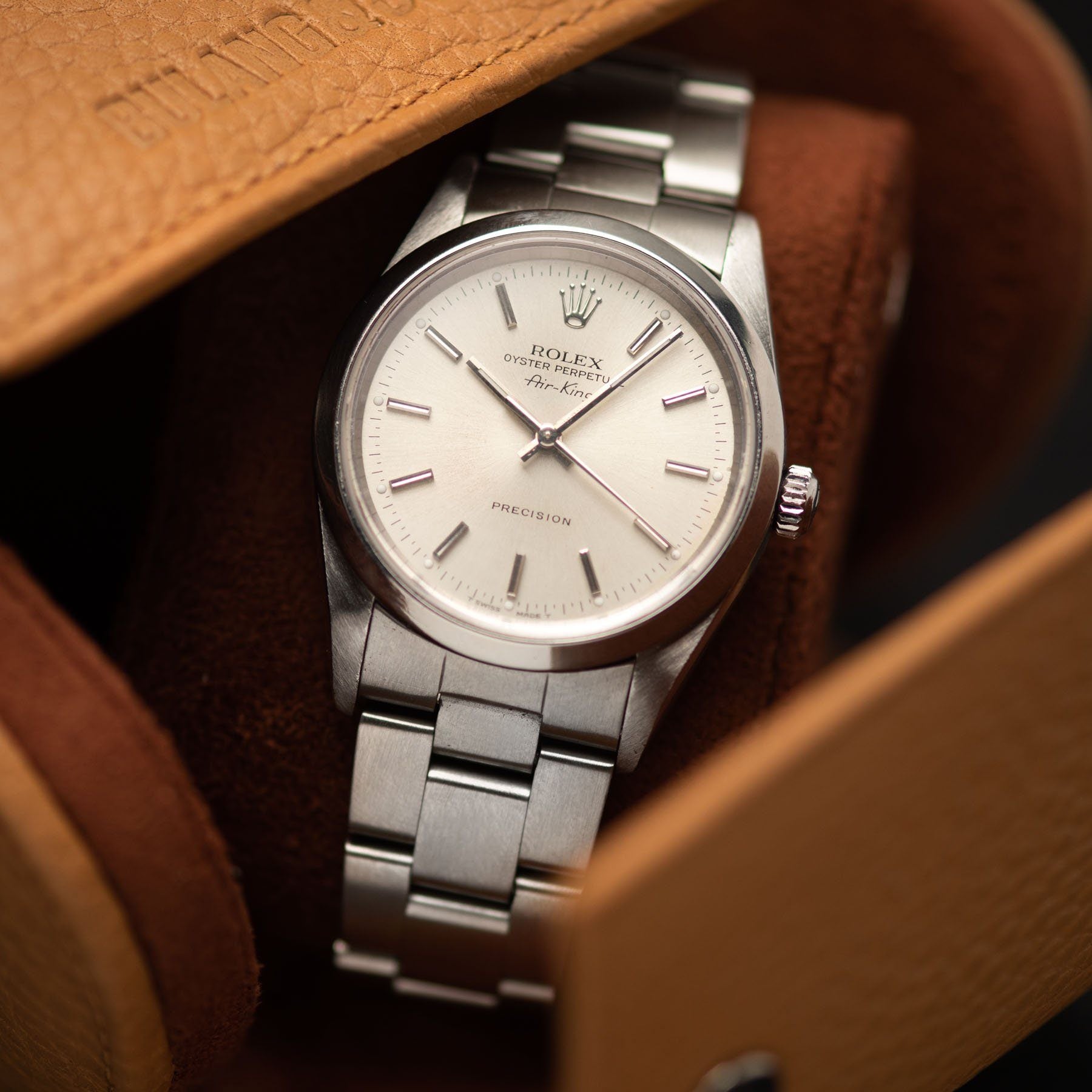 Rolex Air King Silver Soleil Dial  Ref 1400