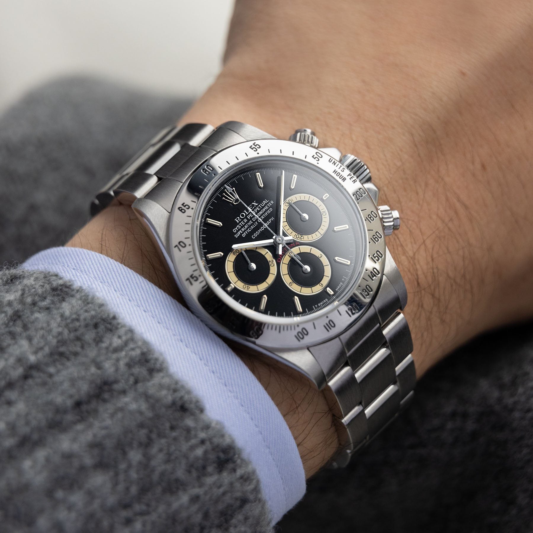 Rolex Daytona Steel 16520 Black Floating Dial 