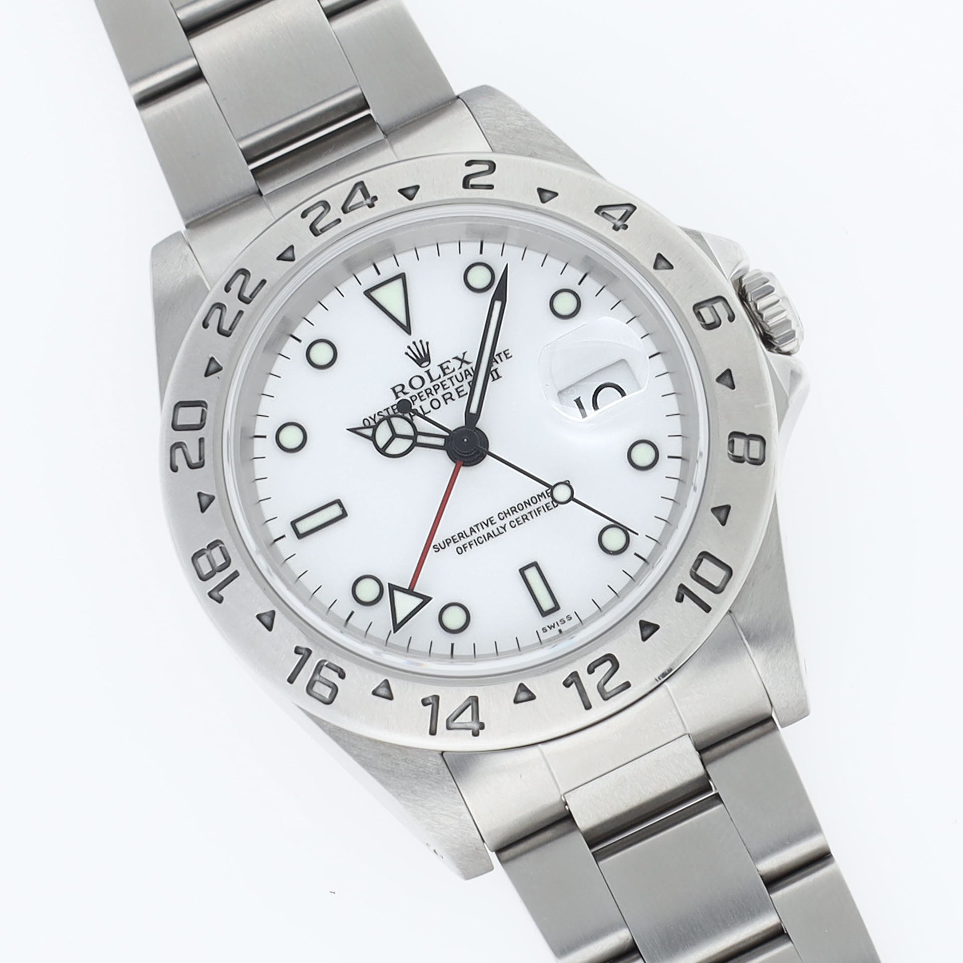 Rolex Explorer 2 16570 White Swiss-Only Dial 