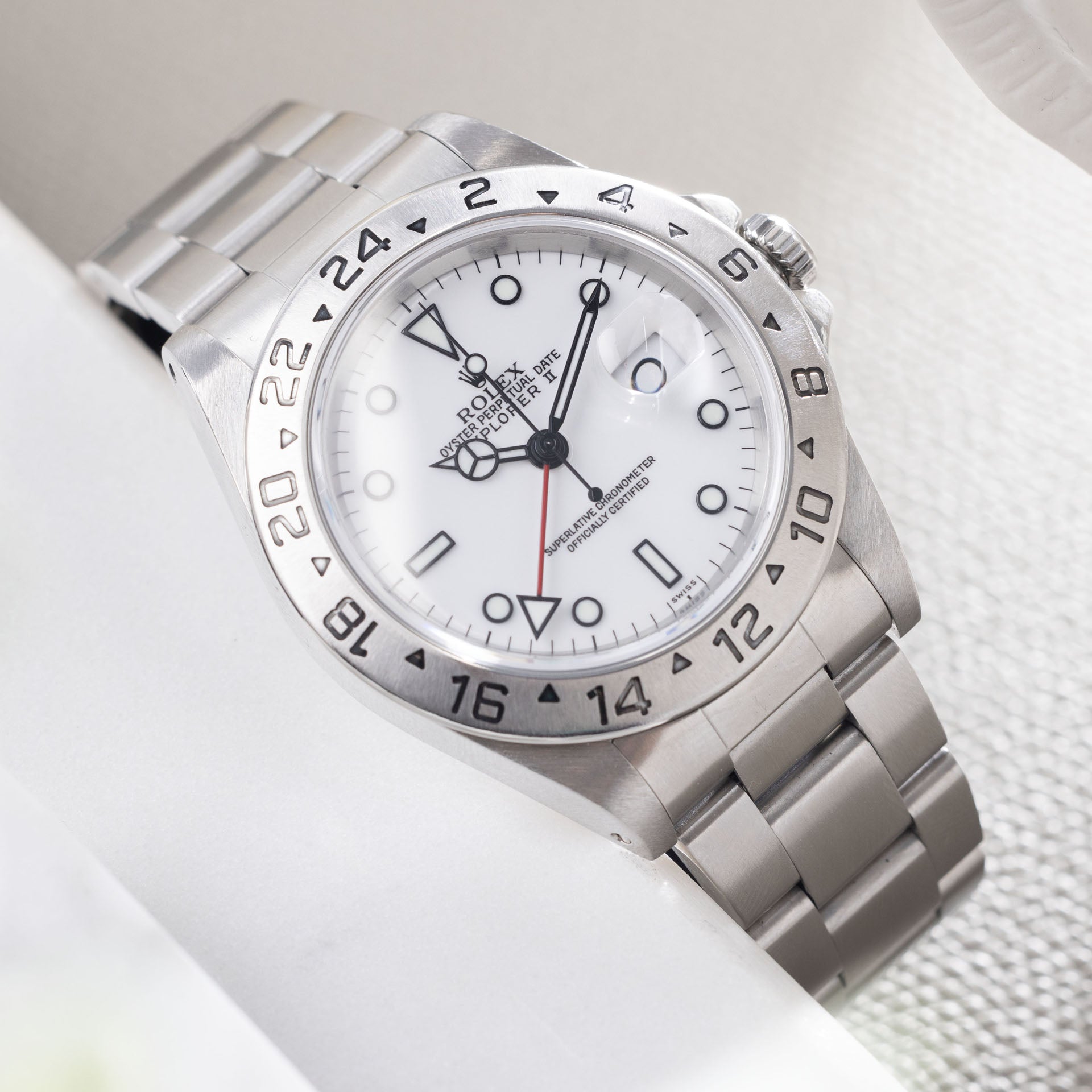 Rolex Explorer 2 16570 White Swiss-Only Dial 