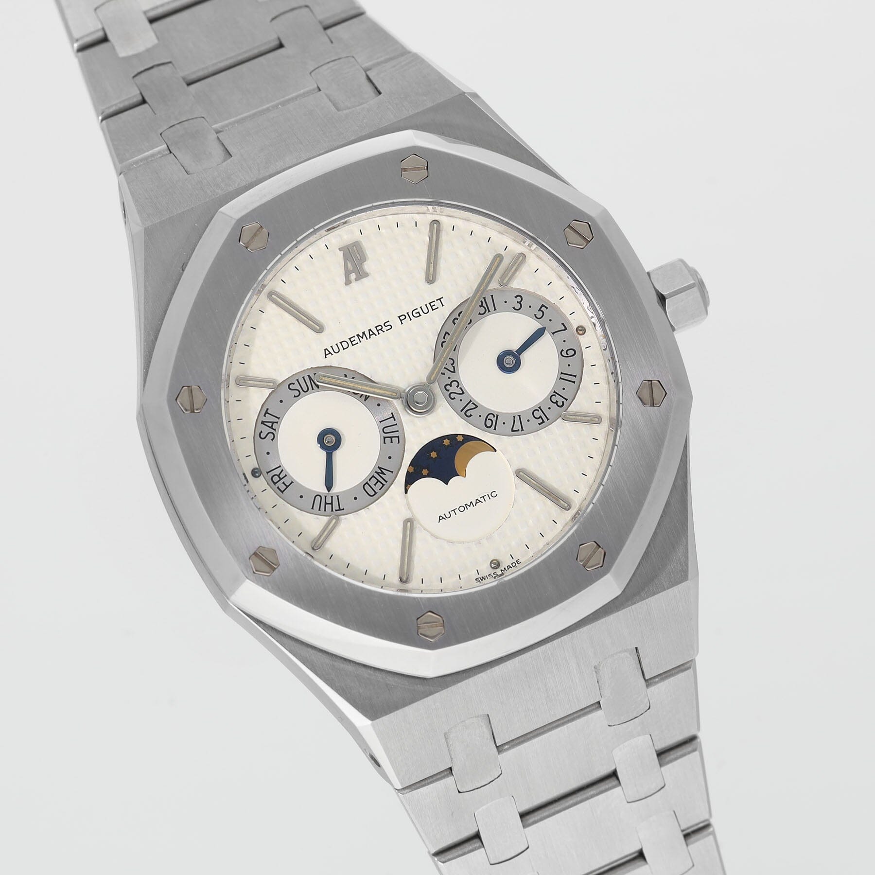 Audemars Piguet Royal Oak Day Date Moonphase ref 25594ST Cream dial 
