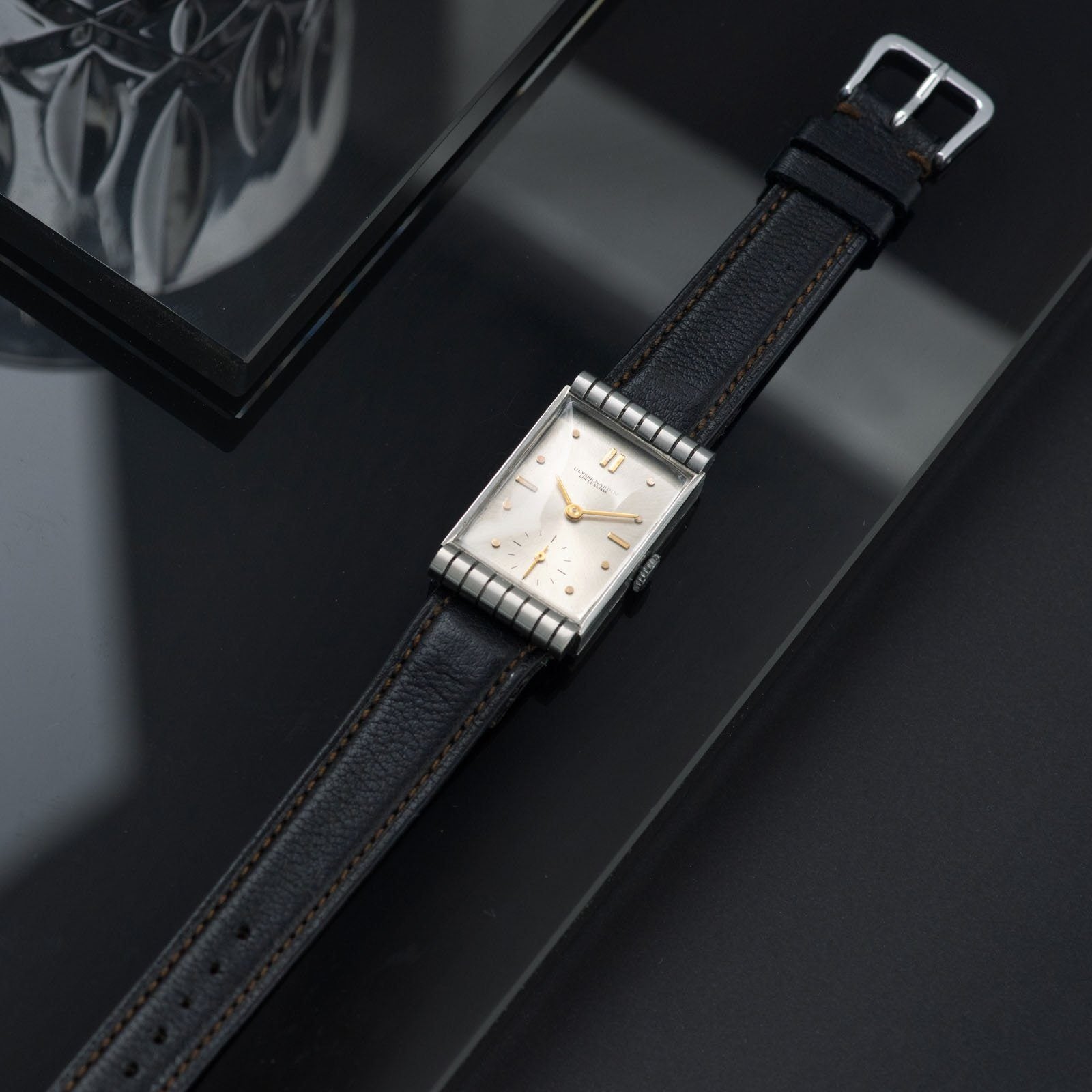 Ulysse Nardin Rectangular Art Deco Dress Watch 1940s