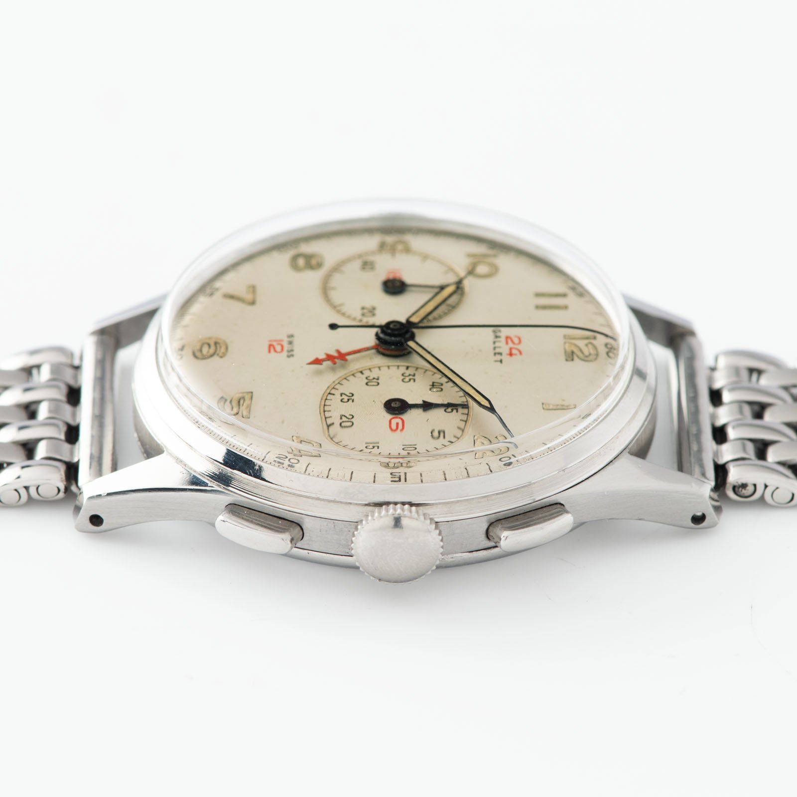 Gallet Multichron Navigator GMT Steel Chronograph 