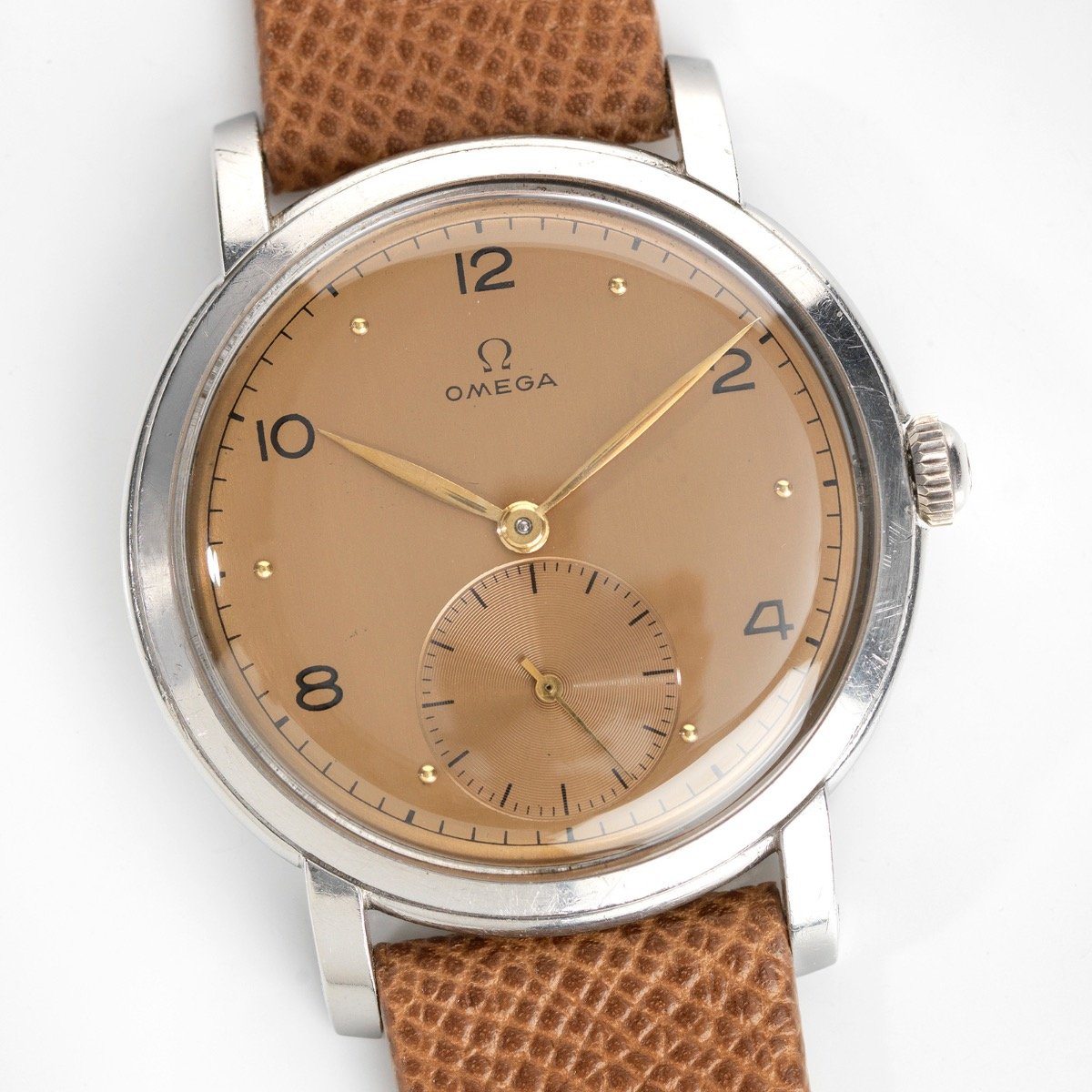 Omega Calatrava Salmon Dial Rare Extra-Large 39mm Case 
