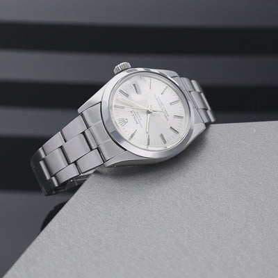 Rolex Oyster Perpetual Date 1500 Silver Soleil Dial 